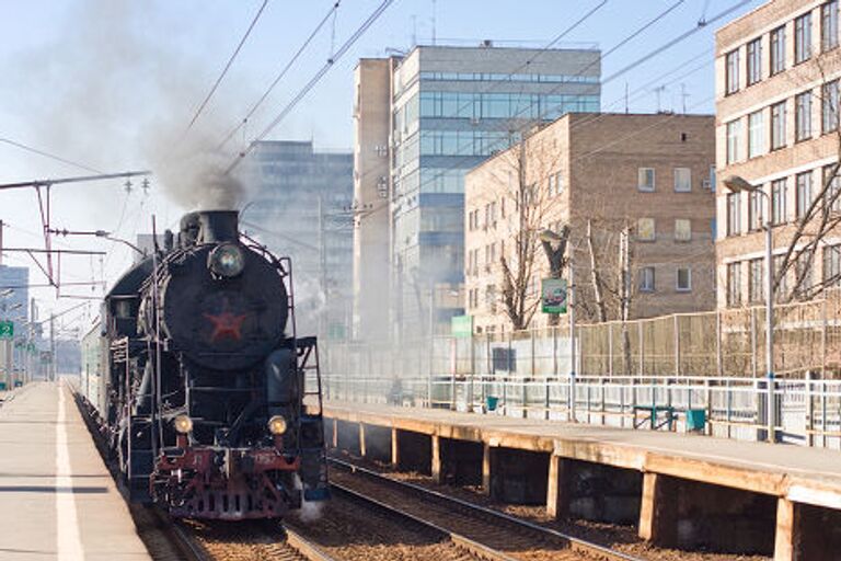 Прогулка на паровозе в депо станции Подмосковная