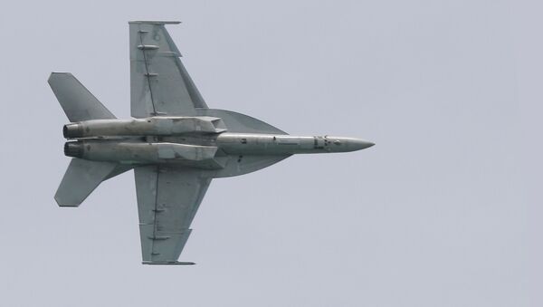 Истребитель F-18, архивное фото