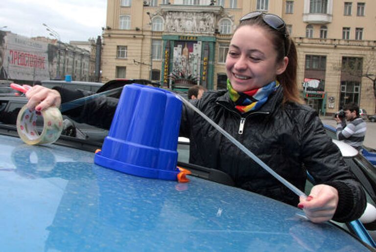 Автовладельцы на автопробеге Нет мигалкам!