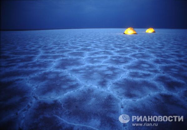 Соляное озеро в пустыне Атакама
