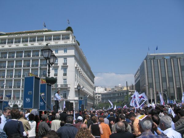 Массовые демонстрации в Греции. Архив