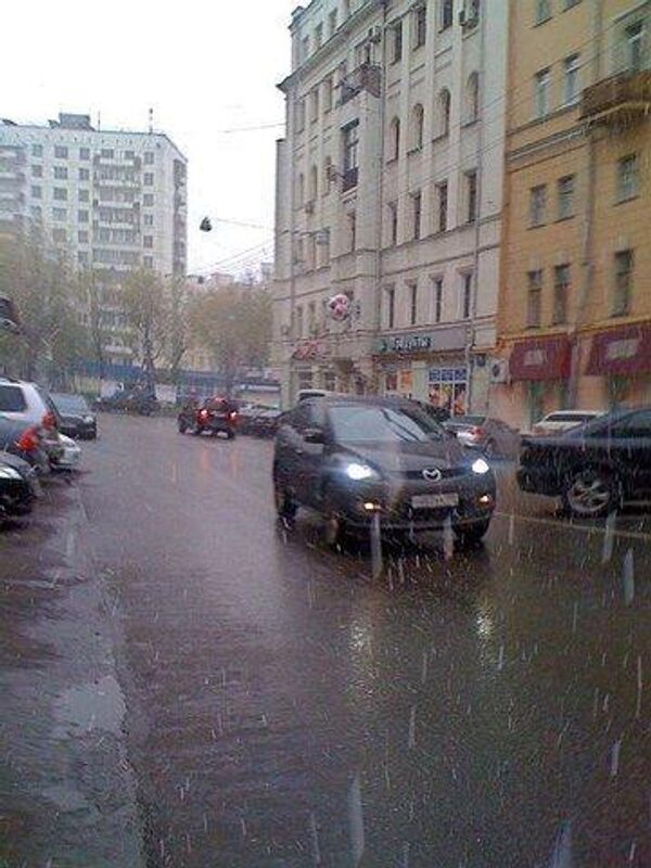 Москва снег