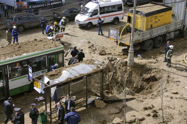 Авария на газопроводе на Дмитровском шоссе в Москве