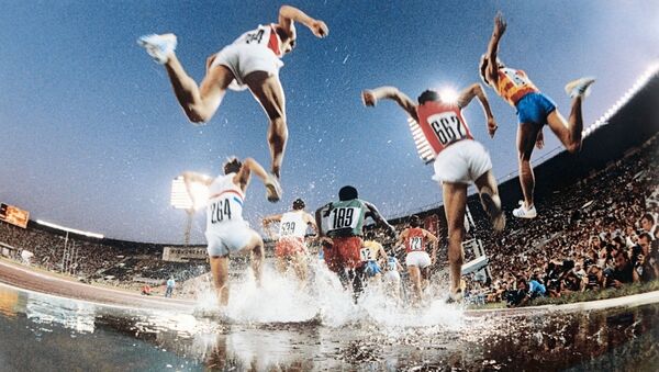 Бег с препятствиями на Олимпиаде в Москве в 1980 г.