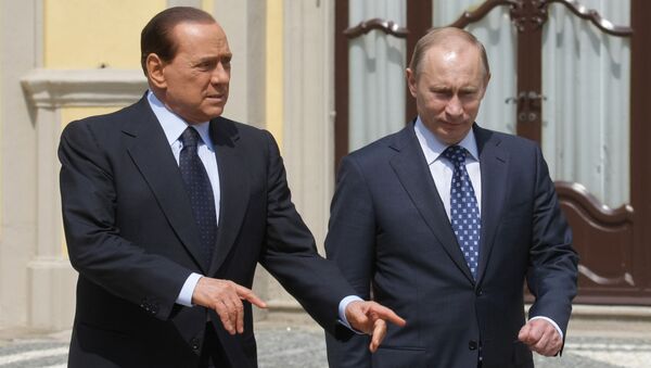 Владимир Путин и Сильвио Берлускони. Архивное фото