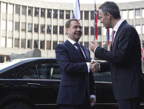 Встреча Д.Медведева с премьер-министром Норвегии Й.Столтенбергом