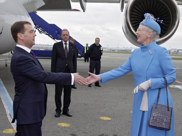 Президент РФ Дмитрий Медведев прибыл в Копенгаген