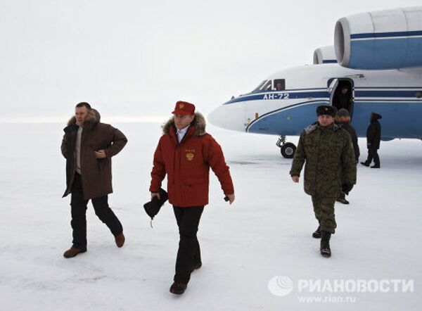 Премьер-министр РФ Владимир Путин посетил архипелаг Земля Франца-Иосифа