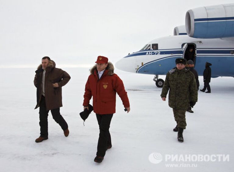 Премьер-министр РФ Владимир Путин посетил архипелаг Земля Франца-Иосифа