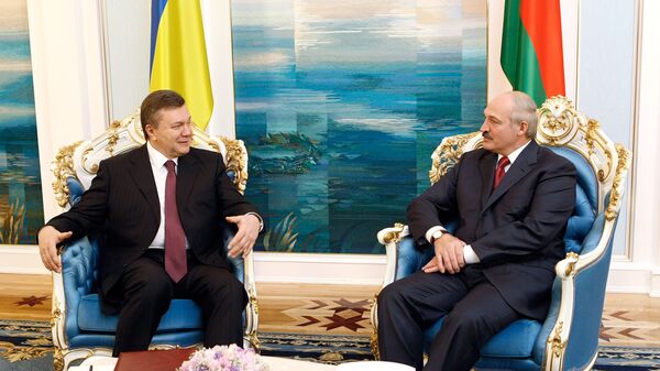 Встреча Виктора Януковича и Александра Лукашенко в Минске. Архив