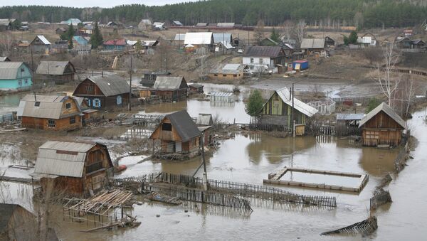 Подтопление домов в селах Новосибирской области, архивное фото