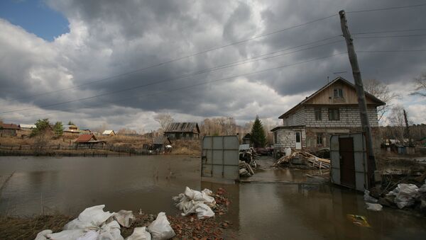 Подтопление домов в  Новосибирской области