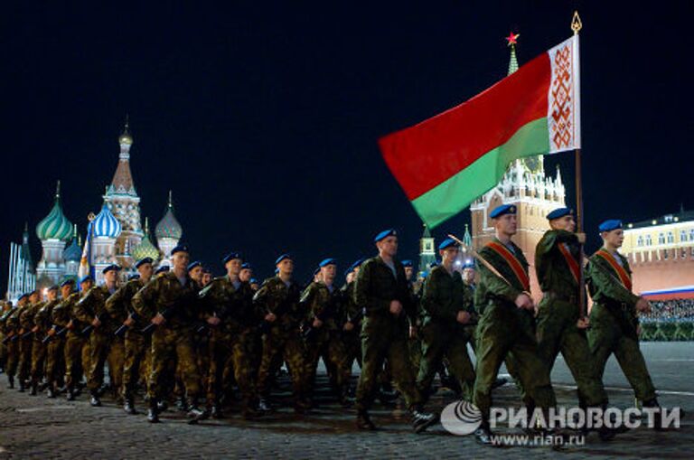 Репетиция Парада Победы на Красной Площади в Москве