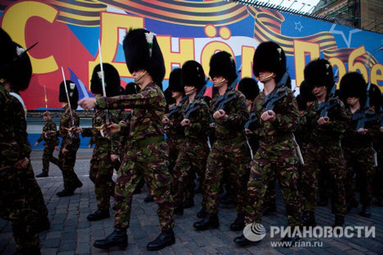 Репетиция Парада Победы на Красной Площади в Москве