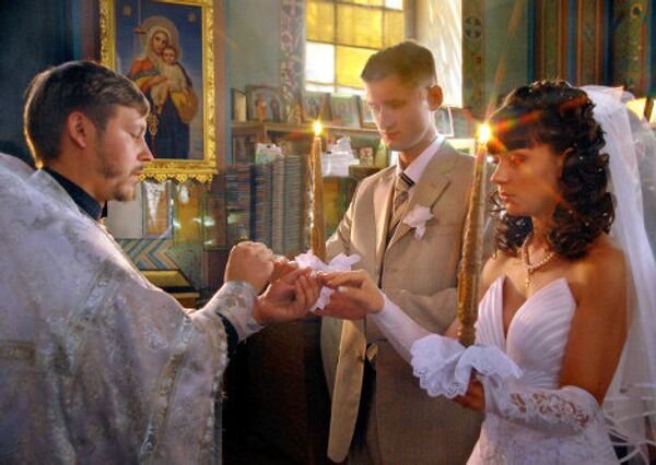 Венчание в церкви Воскресения Христова в Крыму