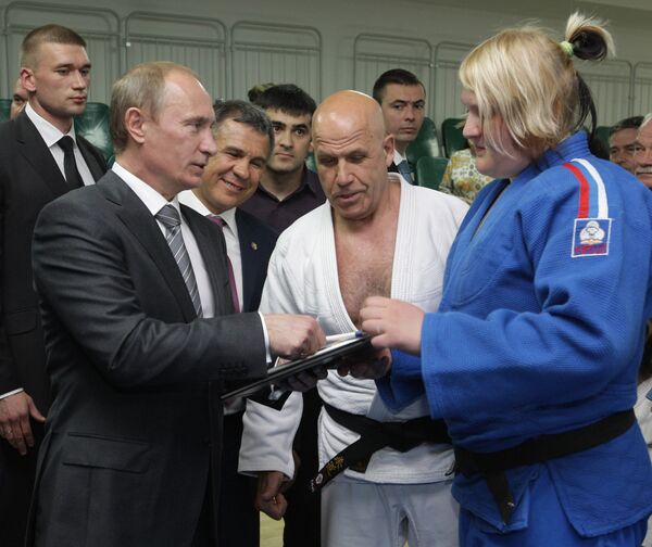 Владимир Путин посетил Дворец единоборств Ак Барс в Казани
