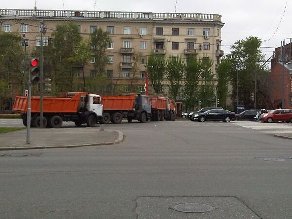 Перекрытие улиц в Москве