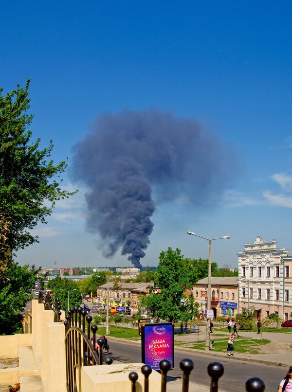 Пожар на машиностроительном заводе Харьков