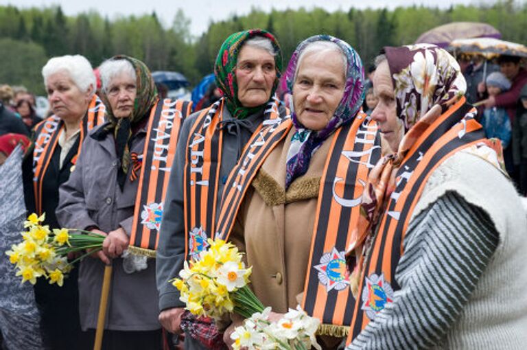 Можайский район, село Мокрое. Торжественное открытие мемориала в честь воинов ВОВ