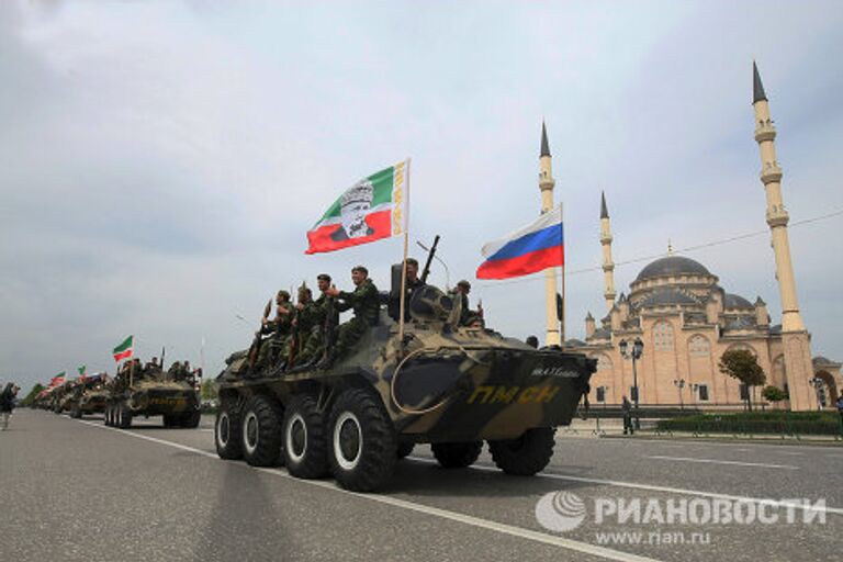 Празднование Дня Победы в Грозном