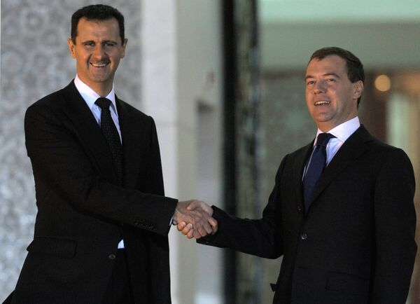 Встреча Дмитрия Медведева с Башаром Асадом. Архив