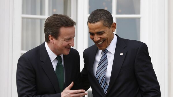 Лидер Консервативной партии Великобритании Дэвид Кэмерон и президент США Барак Обама
