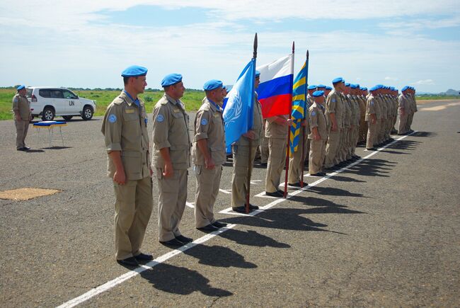 Российские военные в Судане награждены медалями ООН. Архив