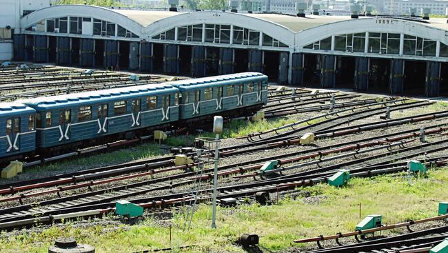 Депо Московского метрополитена, архивное фото