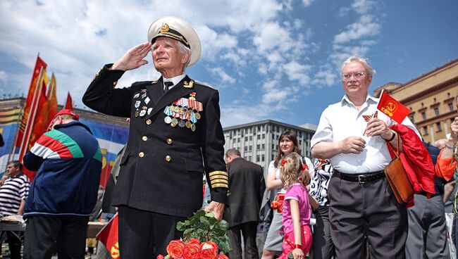 Празднование Дня Победы в Москве. АРхив