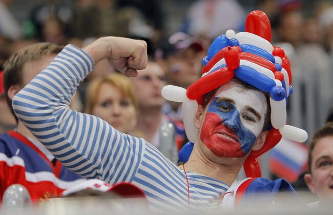 Болельщик сборной России по хоккею