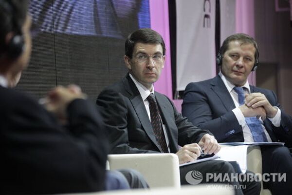 Игорь Щеголев и Михаил Гришанков на Первом российском форуме по управлению Интернетом