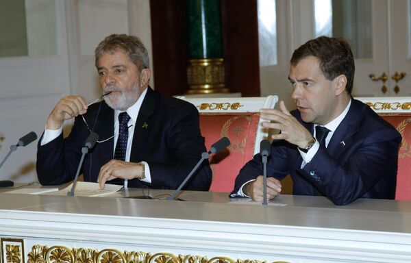 Совместная пресс-конференция Дмитрия Медведева и Луиса Инасио Лулы да Силвы