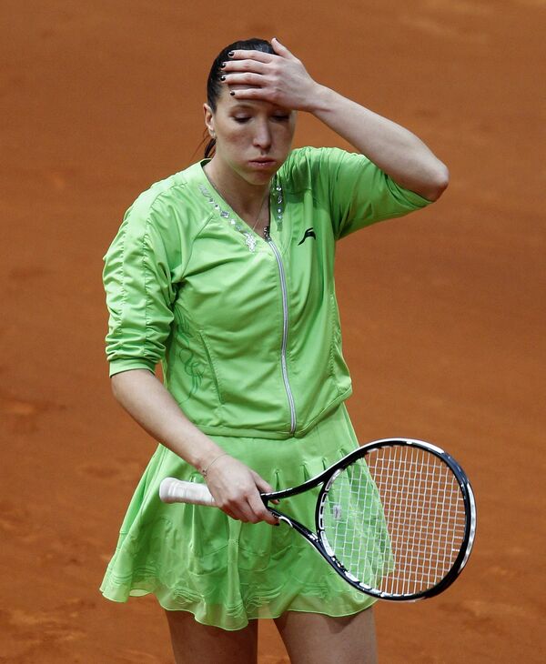 Елена Янкович после проигрыша в Мадриде  Араван Резаи
