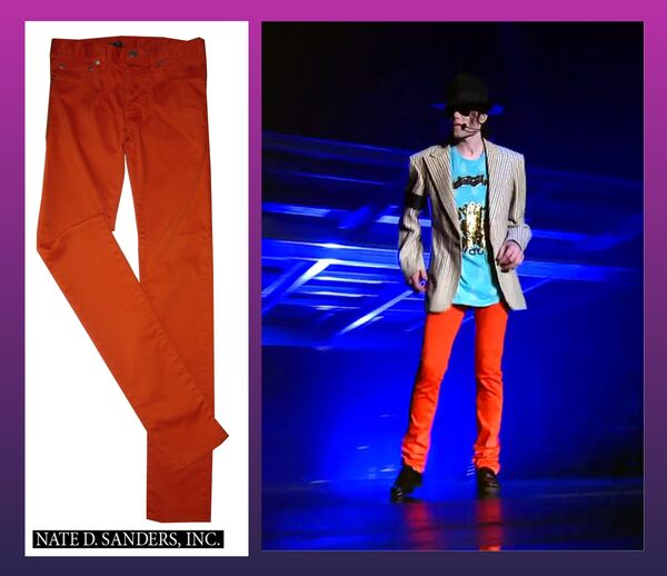 Оранжевые джинсы Майкла Джексона из фильма Вот и все