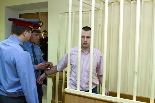 Николай Захаркин в зале заседания Московского окружного военного суда