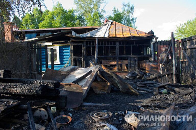 Жилая часть дома-музея К.Г. Паустовского в Тарусе Калужской области полностью сгорела