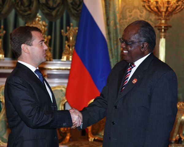 Встреча Дмитрия Медведева с президентом Намибии в Кремле