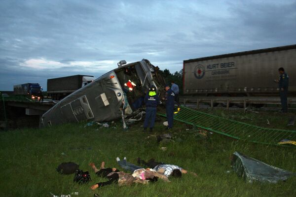Авария пассажирского автобуса в Липецкой области