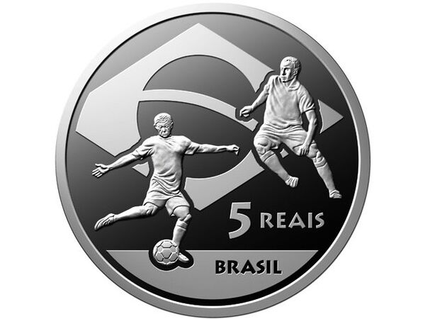 Бразилия выпустила серебряную монету, посвященную ЧМ-2010 по футболу