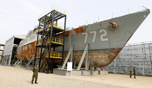 Корпус торпедированного южнокорейского корвета Чхонан (Cheonan)