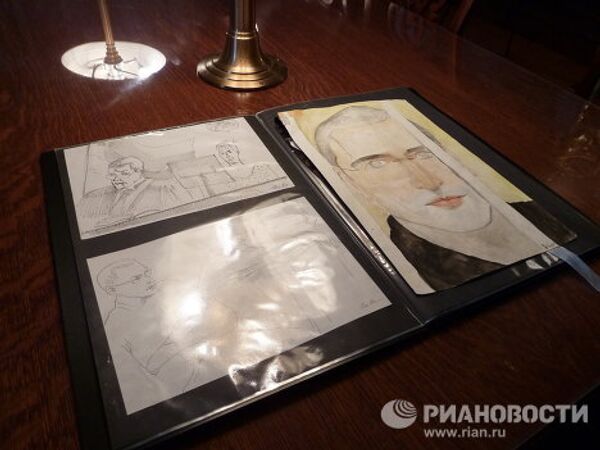 Павел Ходорковский представил в Вашингтоне выставку скетчей о процессе над его отцом