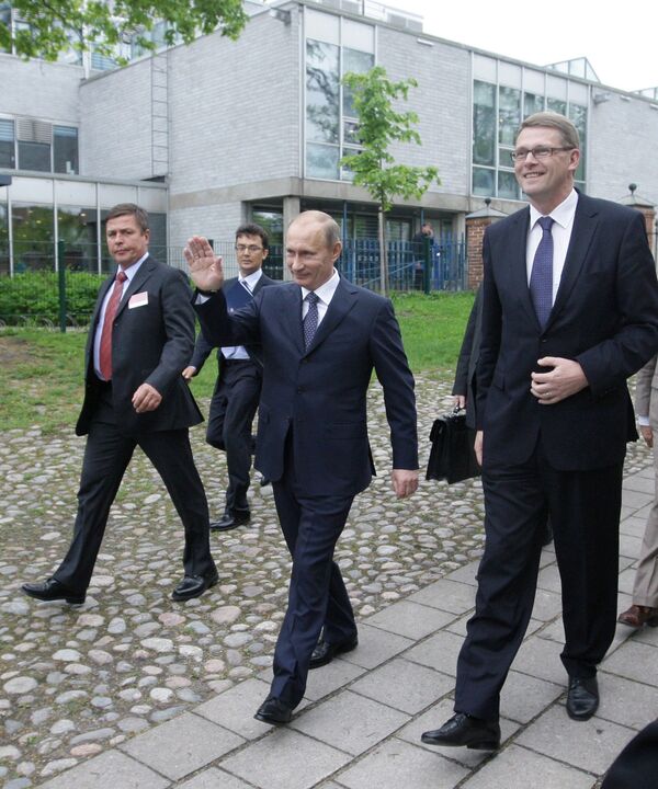 Премьер-министр РФ Владимир Путин и премьер-министр Финляндской Республики Матти Ванханен