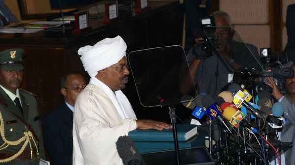Президент Судана Омар аль-Башир во время церемонии инаугурации в Национальной ассамблее