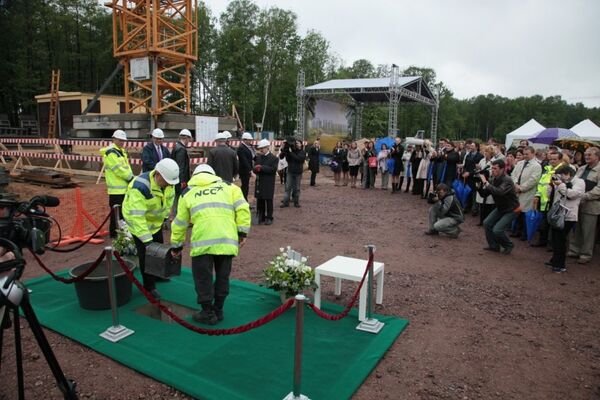 Церемония закладки первого камня в проект «Шведская крона»