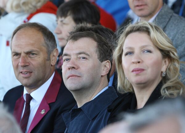 30 мая 2010 года. Президент РФ Дмитрий Медведев посетил финальные заезды первой Президентской регаты