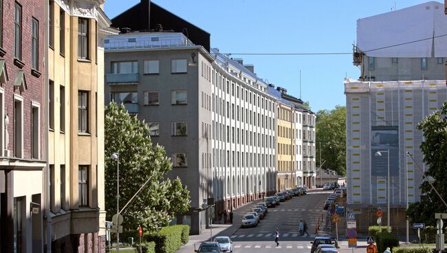 Финляндия. Хельсинки. На улицах города. Архивное фото