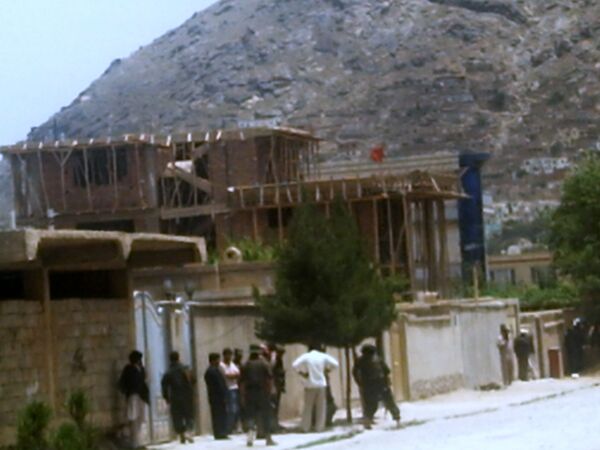 Дом в Кабуле, который захватили террористы и вели оттуда огонь по полицейским