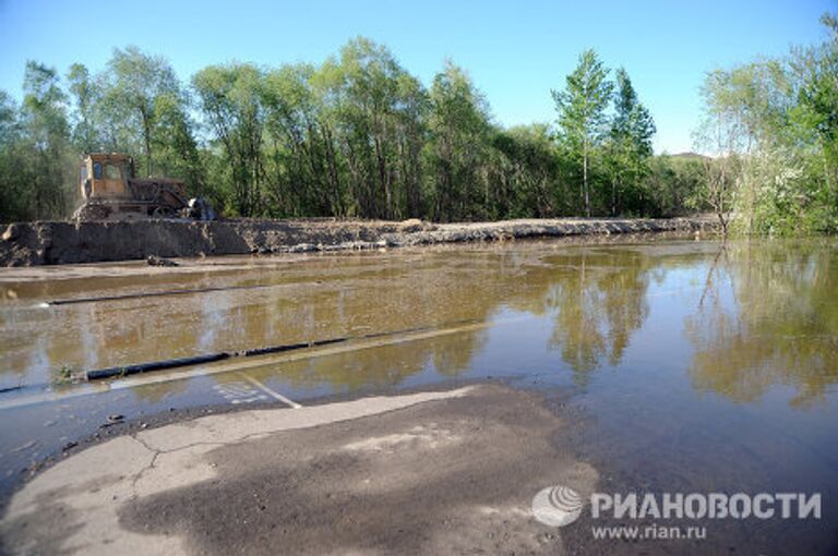 Паводковая ситуация в районе Кызыла из-за разлива Енисея