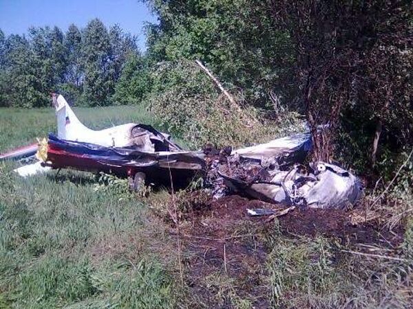 Спортивный самолет, разбившийся 7 июня в Тюменской области близ города Ялуторово
