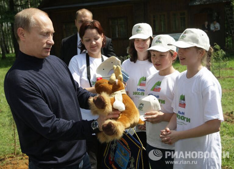 Премьер-министр РФ Владимир Путин посетил парк Лосиный остров